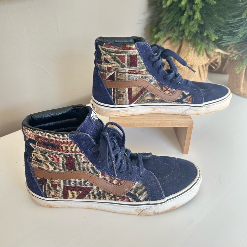 Vans Black and Blue Skate Shoes